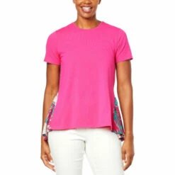 Cheap 👍 "As Is" DG2 By Diane Gilman Swing-Hem Print Back Tee ✔️