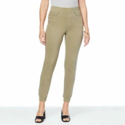 Best reviews of 👍 "As Is" DG2 By Diane Gilman Super Stretch Knit Denim Pull-On Jogger 🎁