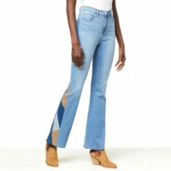 Best reviews of 👍 "As Is" DG2 By Diane Gilman New Classic Stretch Patchwork Flare Jean 🛒