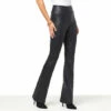 Outlet ⌛ "As Is" DG2 By Diane Gilman Faux Leather Pull-On Pintuck Flare Pant 🎁