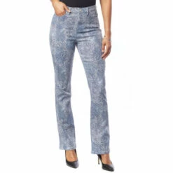 Coupon 🎉 "As Is" DG2 By Diane Gilman Virtual Stretch Printed Bootcut Jean 😉