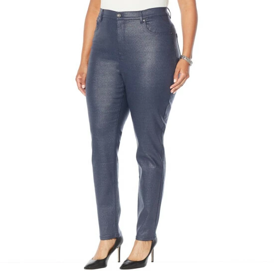 Top 10 ๐ "As Is" DG2 By Diane Gilman Sparkle Stretch Denim Skinny Jean โ - Image 3