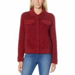Deals ๐คฉ "As Is" DG2 By Diane Gilman Fuzzy Knit Sweater Jacket ๐