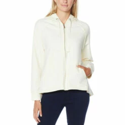 Top 10 🛒 "As Is" DG2 By Diane Gilman "DG Downtime" Flutter Back Knit Flex Hoodie 💯