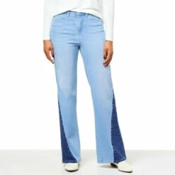 Best Pirce 🔔 DG2 By Diane Gilman DG2 Virtual Stretch Contrast Wide Leg Jean Chambray 🌟
