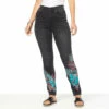 Hot Sale 🔔 DG2 By Diane Gilman New Classic Stretch Placed Print Skinny Jean Cherry 🌟