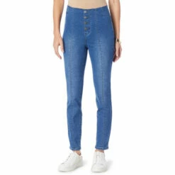 Budget ❤️ DG2 By Diane Gilman Virtual Stretch Pull-On Ultra Skinny Jean Indigo 🌟