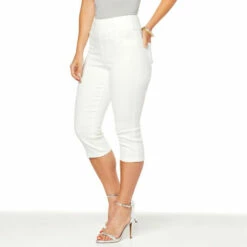 Brand new 🥰 DG2 By Diane Gilman Virtual Stretch Pull-On Sailor Pedal Pusher Jean Midtone ⌛