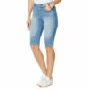 Best Pirce 🔔 DG2 By Diane Gilman Faux Button Fly Bermuda Short - Basic Chambray 🧨