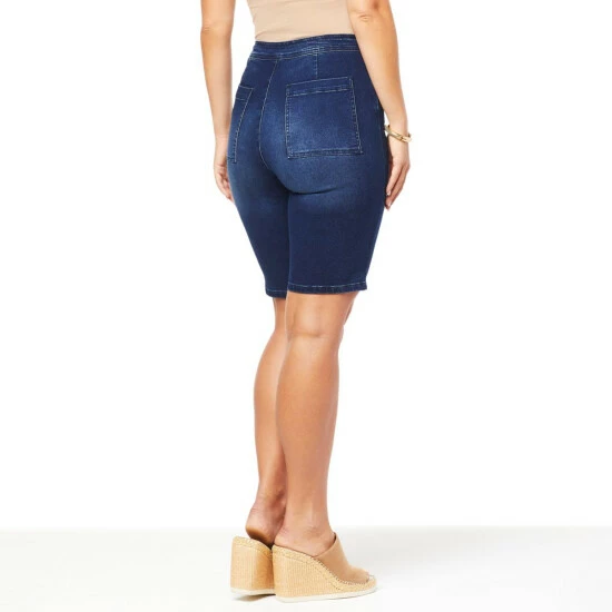 Coupon ๐ DG2 By Diane Gilman Virtual Stretch Denim Pull-On Sailor Short Chambray ๐งจ - Image 3