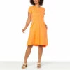 Brand new 💯 DG2 By Diane Gilman Tiered Back Swing-Hem T-Shirt 👗 Dress Tangerine ✔️