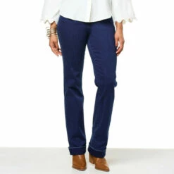 Top 10 🌟 DG2 By Diane Gilman New Classic Stretch L-Pocket Cuffed Trouser Jean Ivory 👍