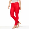 Hot Sale ⭐ DG2 By Diane Gilman Virtual Stretch Skinny Jean Red 😍
