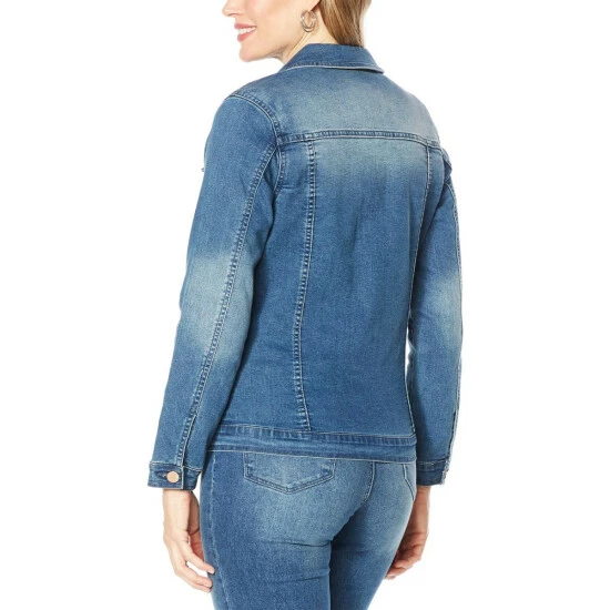 Brand new 👏 DG2 By Diane Gilman Classic Stretch Signature Denim Jacket Indigo 🌟 - Image 2