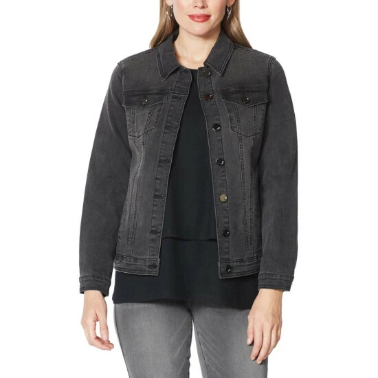 Brand new 👏 DG2 By Diane Gilman Classic Stretch Signature Denim Jacket Indigo 🌟 - Image 5