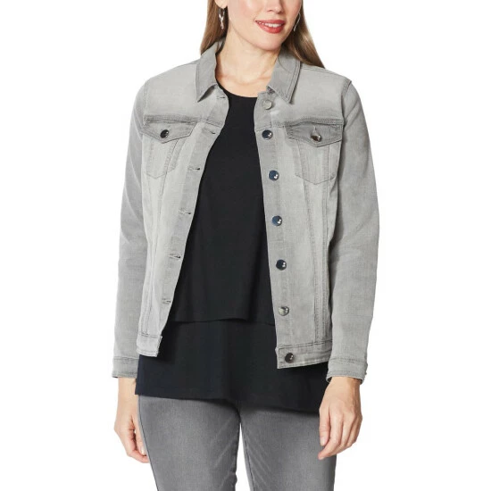 Brand new 👏 DG2 By Diane Gilman Classic Stretch Signature Denim Jacket Indigo 🌟 - Image 6