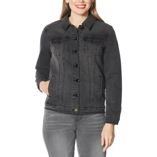 Brand new 👏 DG2 By Diane Gilman Classic Stretch Signature Denim Jacket Indigo 🌟 - Image 7
